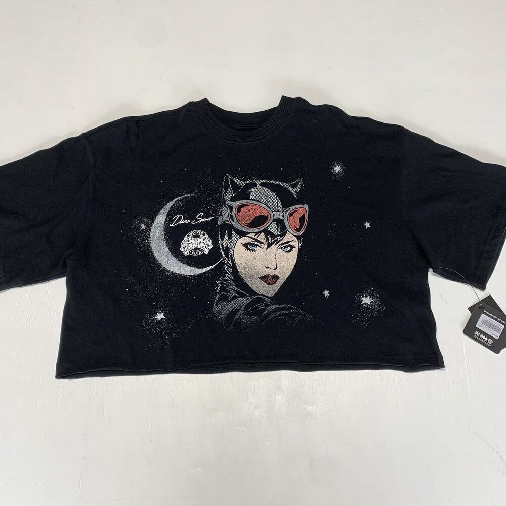 Darc Sport Marvel Batman Catwoman Moonlight Oversized Cropped Tee Medium